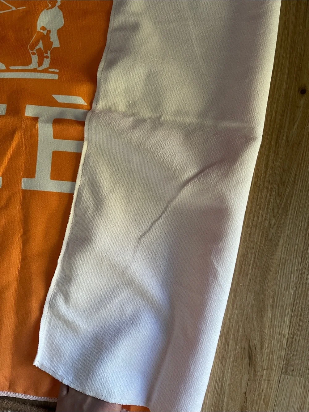 Orange Hermes Logo Beach Towel 62” x 32”